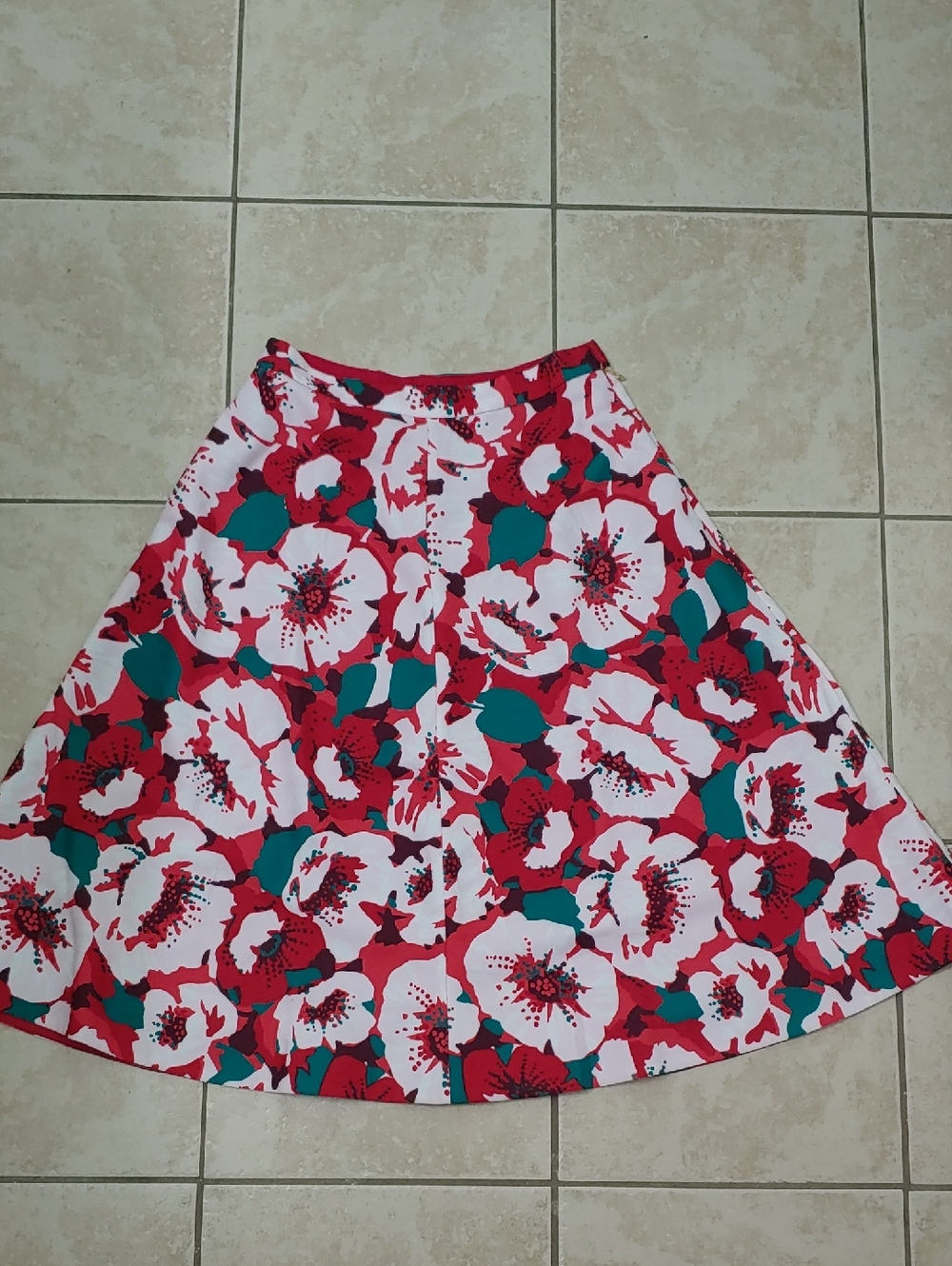 Draper James Floral A-Line Skirt All Over Print Knee Length Women's Size 0